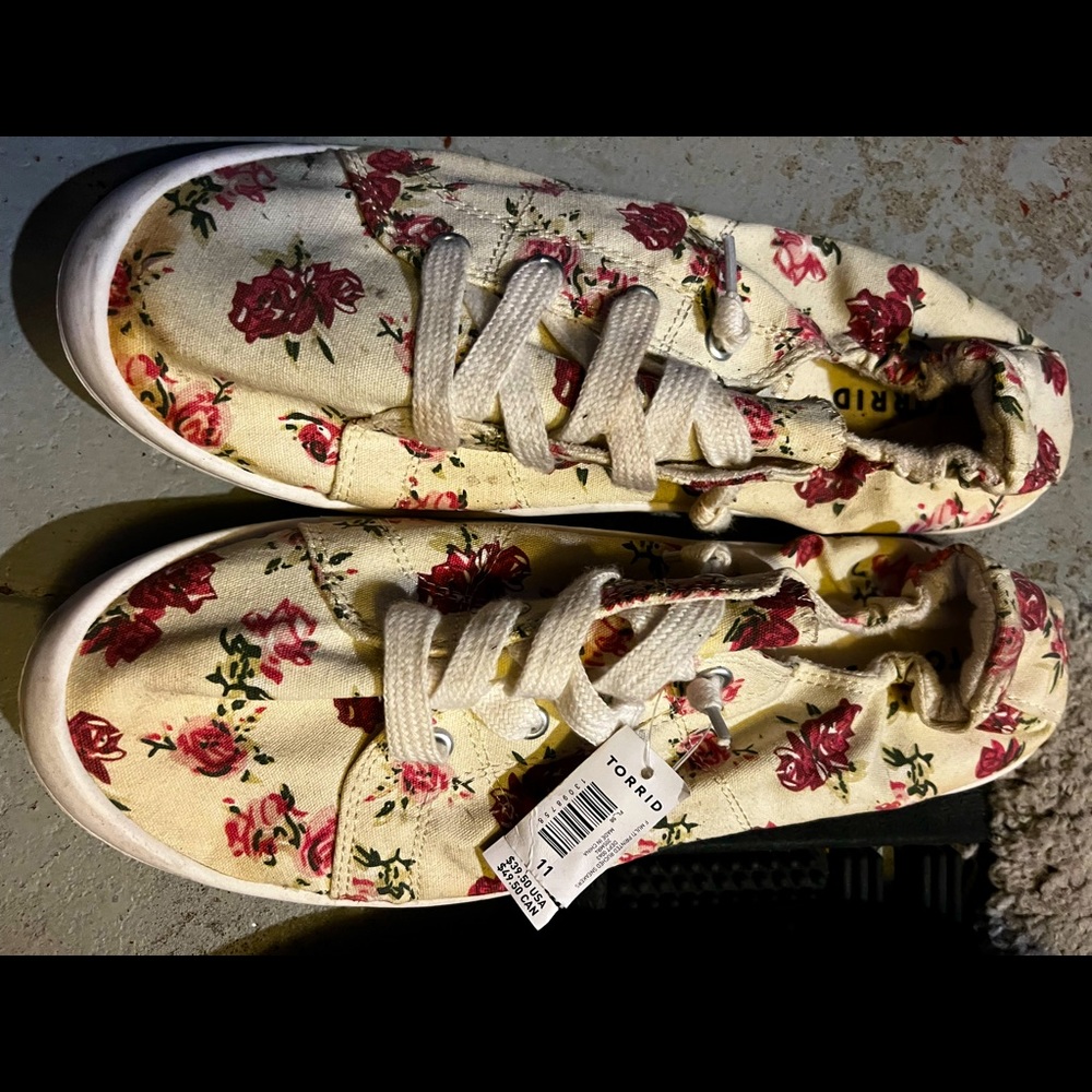 Floral Converse-esque shoes from Torrid